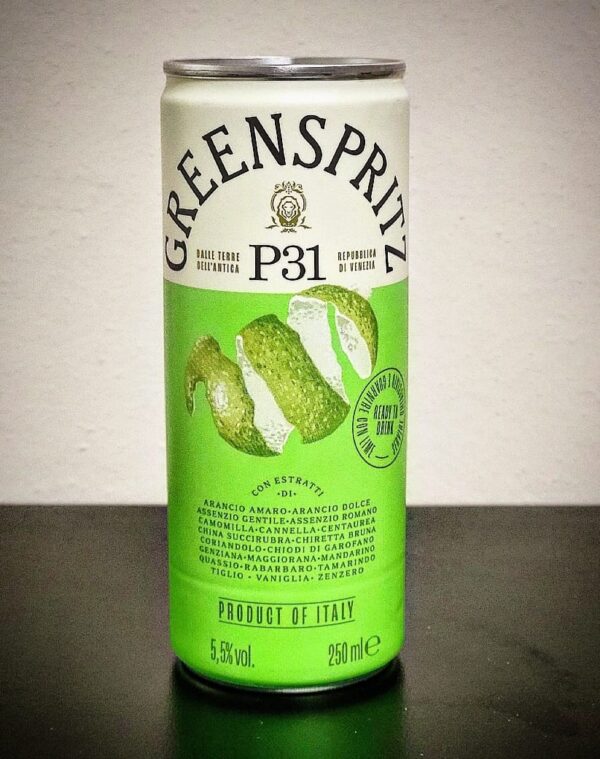P31 Green Spritz Ready to drink in lattina