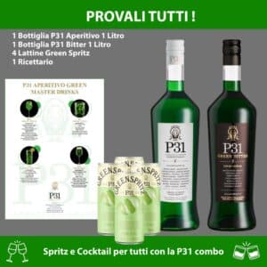 P31 Aperitivo 1L + P31 Bitter 1L +4 Lattine Green Spritz + Ricettario - immagine 1